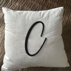 Pillow letter C. Purchased at Macy’s